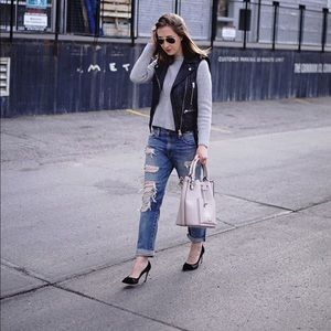 NWOT TOPSHOP LEATHER BIKER VEST